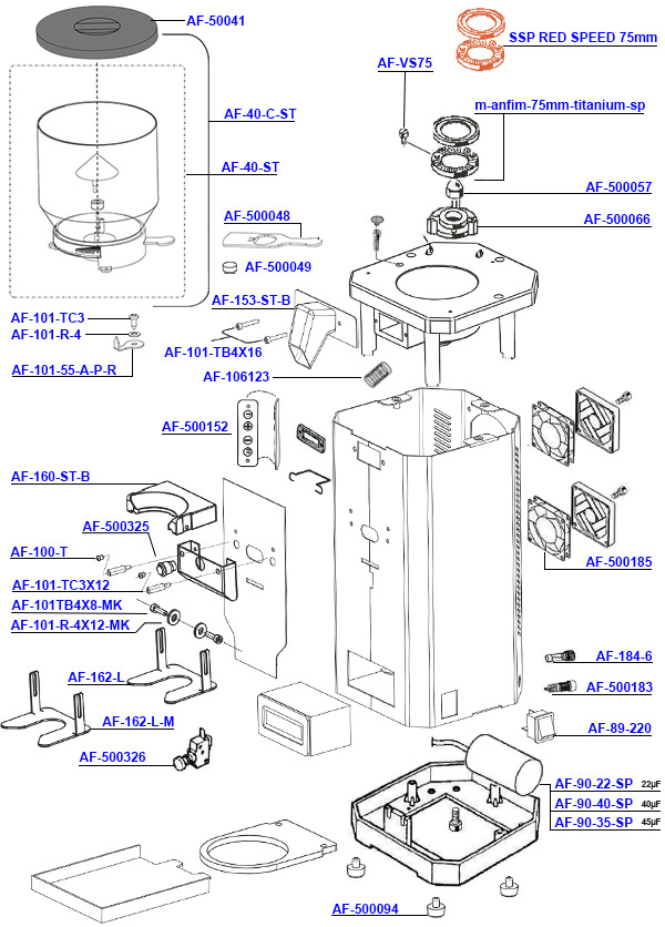 Anfim SP2 Main Parts