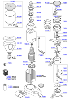 Fiorenzato - Model T48A burrs and dosage chamber parts