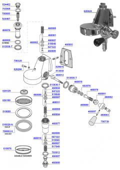 Group head e61 lever operated