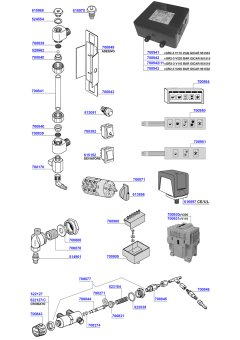 Pavoni - Water inlet, sight glass and touch pads