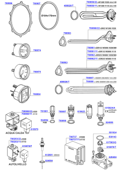Pavoni - Elements, gauges and boiler components