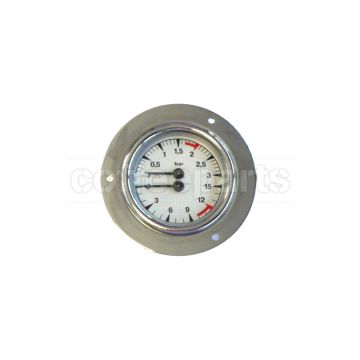 Double scale manometer/gauge 60mm