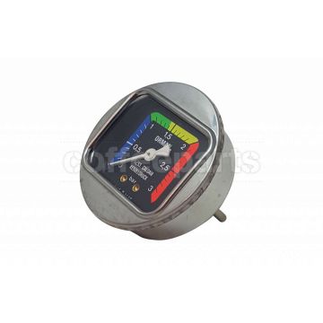 Rectangle manometer/gauge 1/4 2,5 atm