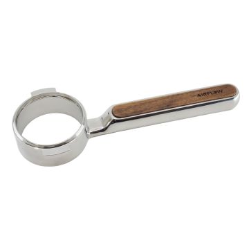 Airflow E61 Uni-Body Portafilter: Silver/Wood