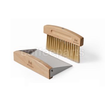 Muvna Coffee Grounds Pan & Brush: White