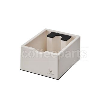 Muvna Portafilter Holder and Knock Box: White