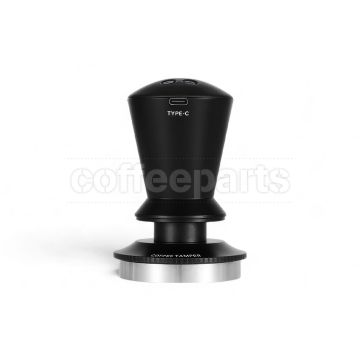 Muvna Digital Calibrated Coffee Tamper: 58.35mm Ribbed Base Black