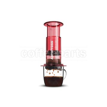 AeroPress Coffee Maker - Clear Red