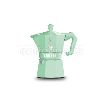 Bialetti 3 Cup Moka Exclusive Stove Top Coffee Maker: Green colour with a sleek design.