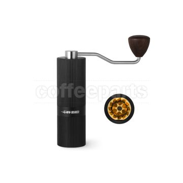 MHW Racing M1 Manual Coffee Grinder Black/Walnut 38mm Titanium Plating Burr