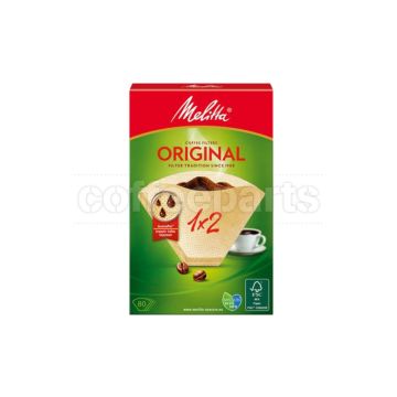 Melitta 1x2 Brown Paper Filters - 80 Pk 