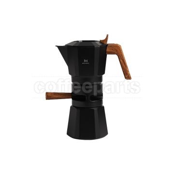 Muvna Temperature Controlled Double Valve Moka Pot 2-Cups Serving: Black