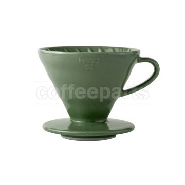Hario 2-Cup V60 Ceramic Coffee Dripper: Dark Green 