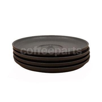 Huskee 3oz Saucer 4 Pack: Charcoal