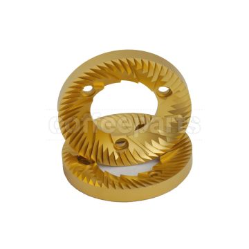 K110+ 75mm Flat Titanium Burrs/Blades to fit Mythos One