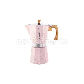 Grosche Milano Stone 9 Cup Stovetop Espresso Maker: Blush Pink