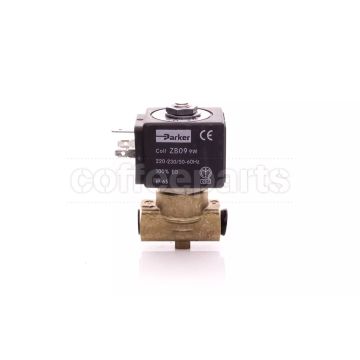 2-way PARKER solenoid valve 1/4-1/4 inch bsp 220v (complete)