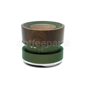 Airflow Coffee Distributor: 58.5mm, dark green precision tool.