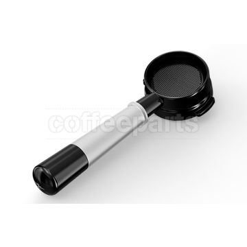 MHW Flowlight Series Bottomless Portafilter: 58mm Black/Silver (LM/E61)