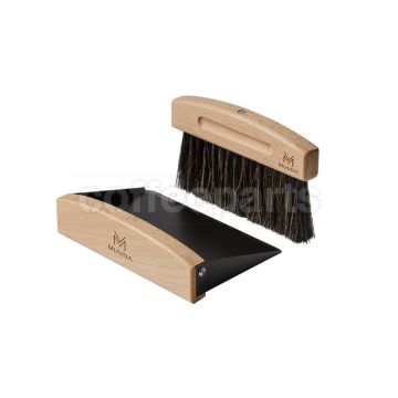Muvna Coffee Grounds Pan & Brush: Black