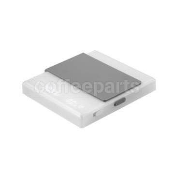 Muvna Psyche Coffee Scale in White: Accurate coffee weighing scale design.  