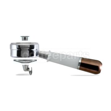 Pesado Hybrid Double Portafilter: White/Bronze - to fit 54mm Breville