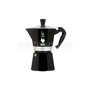 Bialetti 6 Cup Moka Express Coffee Maker: Sleek black design.