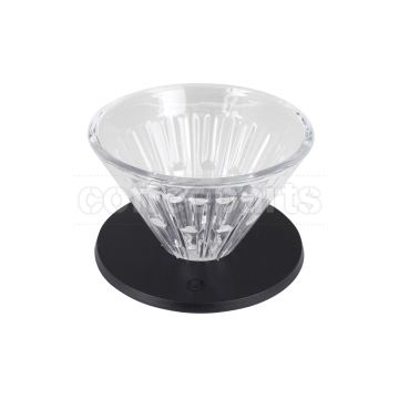 Timemore 2-Cup Crystal Eye Brew Coffee Dripper: Black Plastic