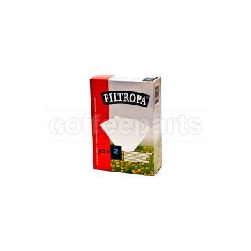 Filtropa #2 Bleached 40pk Filter Papers for V-Shaped Coffee Drippers