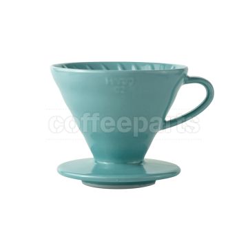 Hario 2-Cup V60 Ceramic Coffee Dripper: Teal Blue