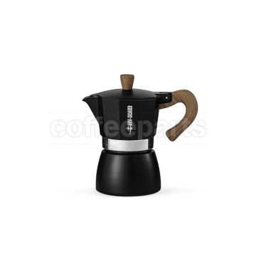 MHW Moka Pot Black 150ml, durable black finish for brewing.