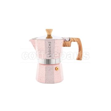 Grosche Milano Stone 3 Cup Stovetop Espresso Maker: Blush Pink