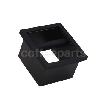 Rhino Square Grounds Coffee Knock Chute: Black