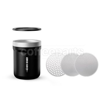 MHW Shark Chocolate Shaker + 3 Micron Mesh Filters: Black