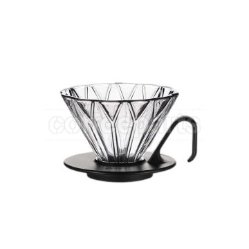 zeroHero Prisma 1-2 Cup Glass Dripper: Black