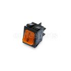 Orange 2-pole luminous switch
