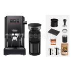 Gaggia Classic E24 / AB Grinder Espresso Machine Package: Black
