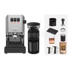 Gaggia Classic E24 / AB Grinder Espresso Machine Package: Silver