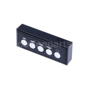 Touch Pad 5 Chromed Buttons 1LED 8 Pin 188×73mm 9.9.07.92G