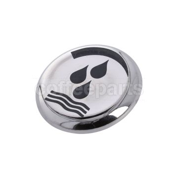 Water Valve Knob Chromed and Serigraphed Cap
