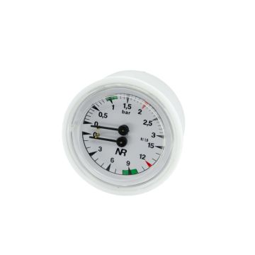 Double Scale Manometer 0–3/0–15 Bar, 1/8" M Flat Connection, Ø 70mm Frame