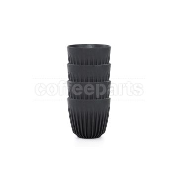 Huskee Set of 4 Charcoal Espresso Cups 3oz (88ml)