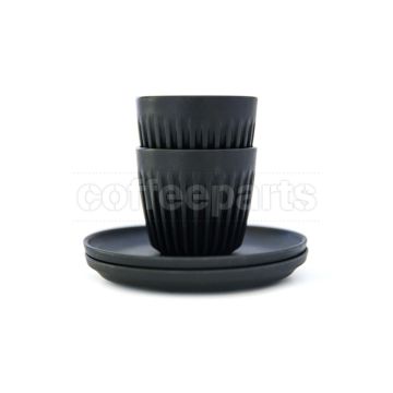 Huskee Set of 2 Charcoal Espresso Cups 3oz (88ml)