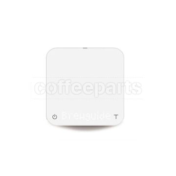 Acaia Pearl White Model S coffee scale with precise measurements.