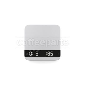 Acaia Lunar 2021 Water Resistant Espresso Coffee Drip Tray Scale: Silver with water-resistant design.
