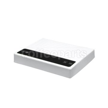 Artisan Barista Coffee Scale: Matte White timer scale precision.  