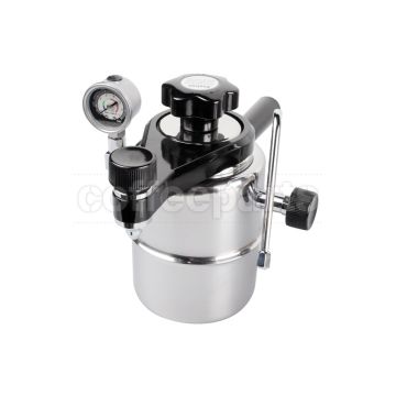 Bellman CX25P espresso maker with ergonomic handle design.