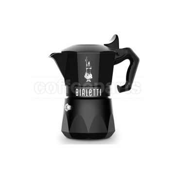 Bialetti 2 Cup Moka Brikka coffee maker in black.