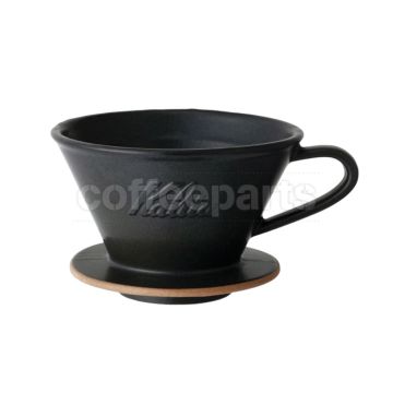 Kalita MI 185 Pottery Wave Coffee Dripper: Sand Black