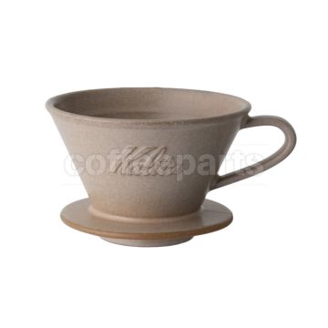 Kalita MI 185 Pottery Wave Coffee Dripper: Sand Brown
